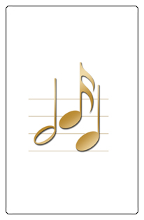 DF35T 382 WT GD Music Notes White Gold